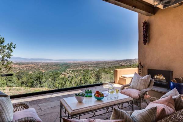 Santa Fe Homes with Wood burning fireplace