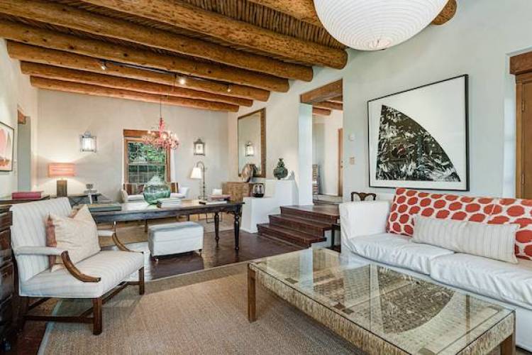 A living room of a Santa Fe rental